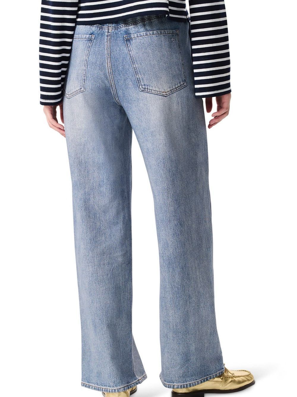 Rag & Bone rb Miramar Side Stripe High Waist Wide Leg Cotton Terry Sweat Pants - Picture 2 of 15